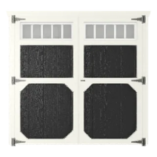Builder render of 72-inch double wood doors with a transom window across the top