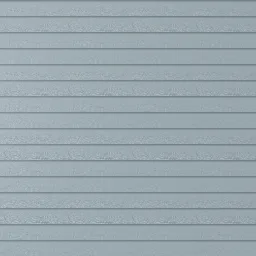 Builder texture of horizontal lap vinyl siding in a blue gray color