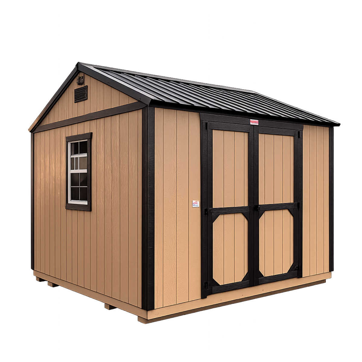Speedy Sheds Select Series utility shed with LP SmartSide siding and metal roofing built for backyard storage