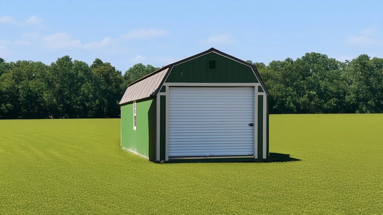 Utility shed setup at coastal property