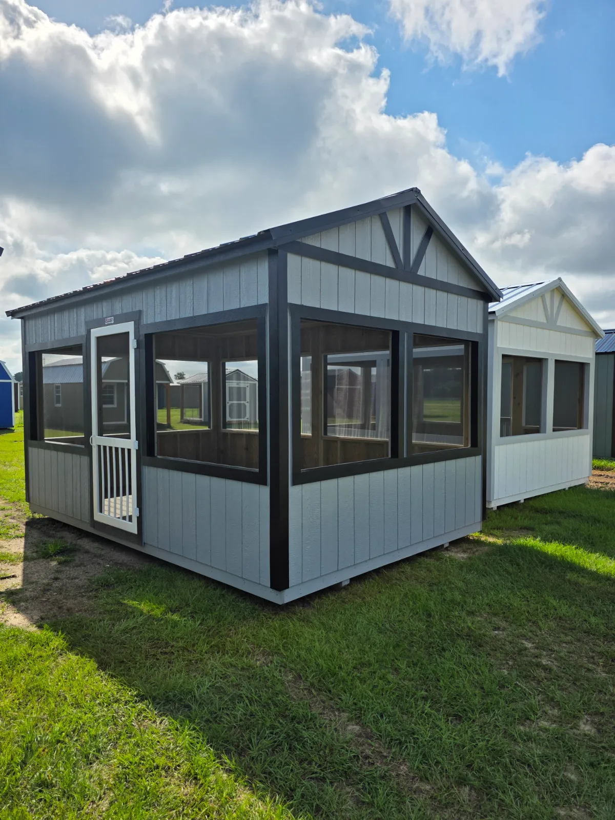 Workshop shed with windows for home business in Greenville SC