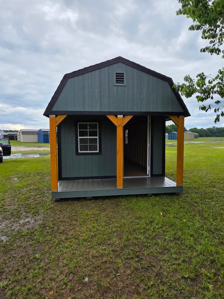 Porch model shed on a Greenville SC property
