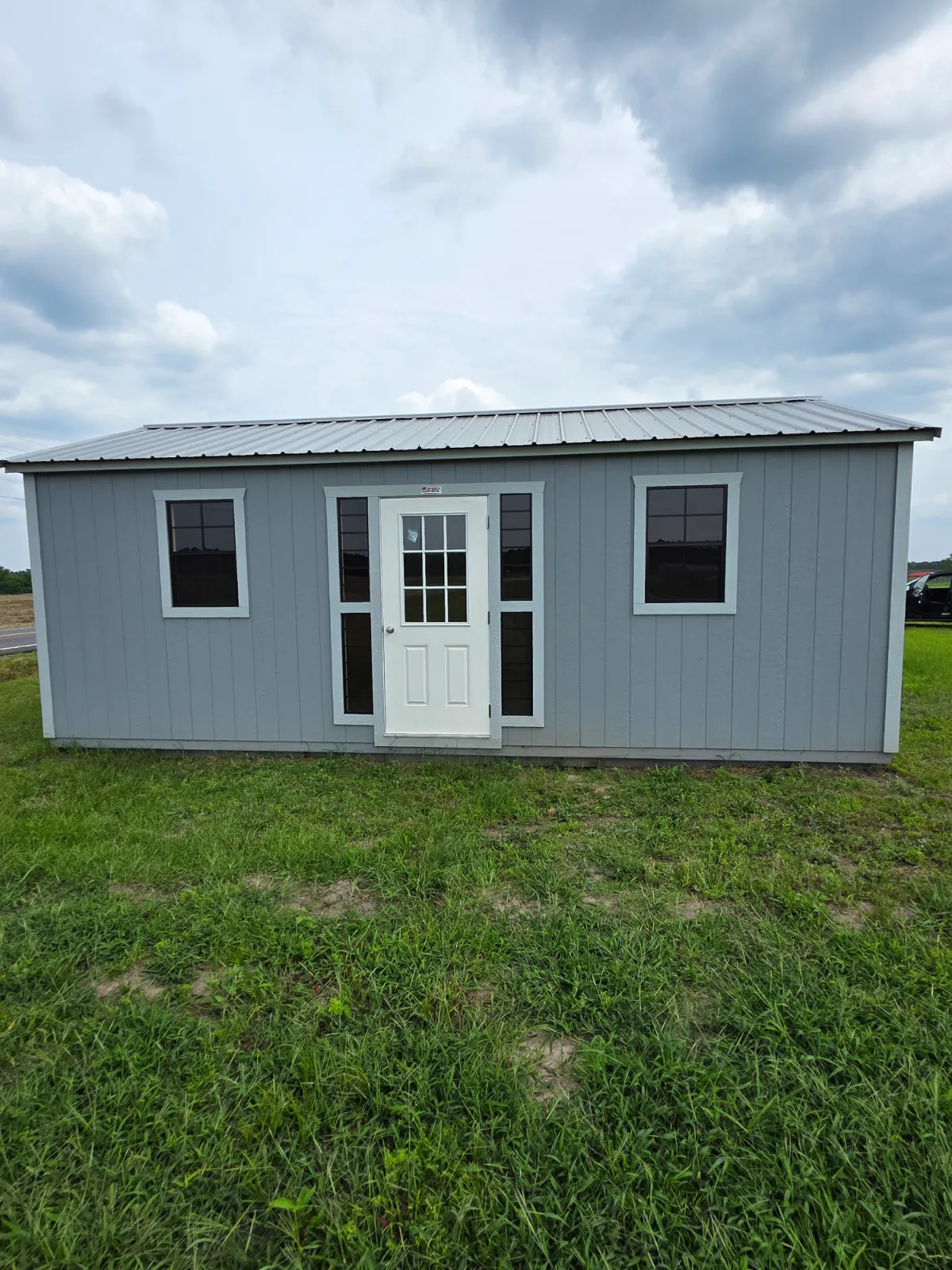 Shed on elevated block piers built for sandy Horry County soil