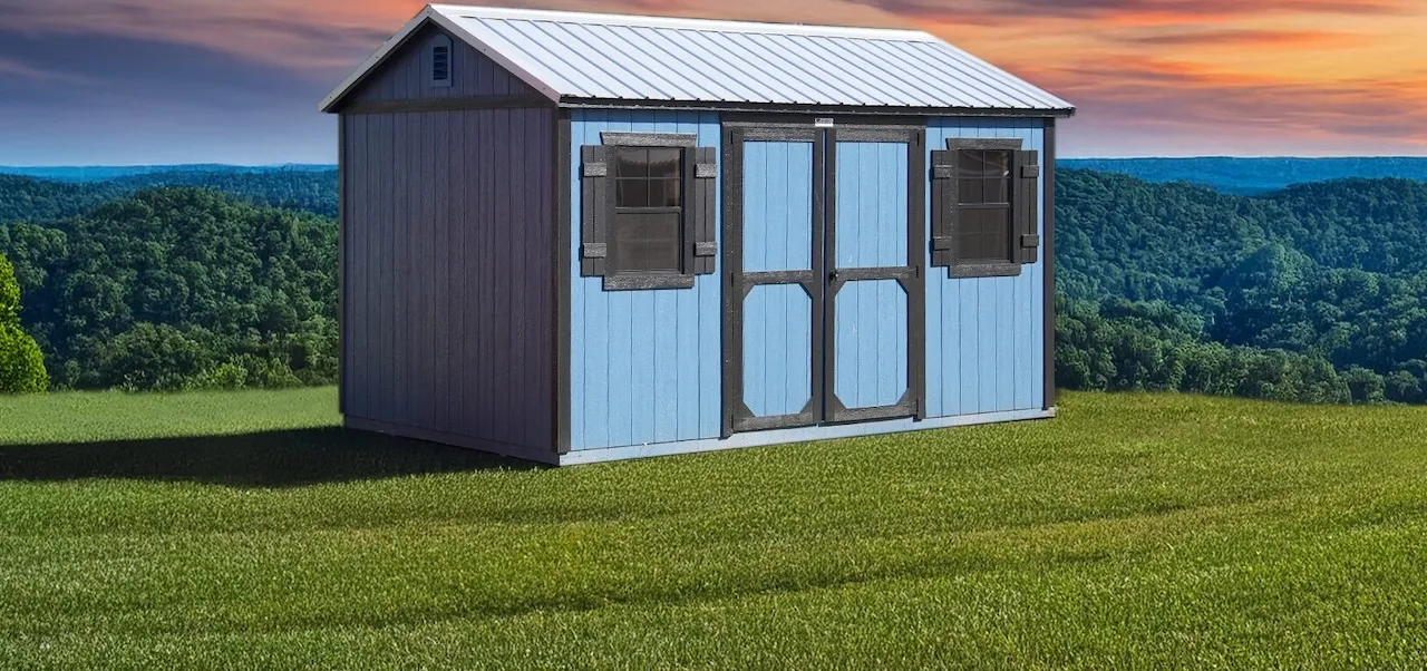 Workshop shed in Piedmont backyard